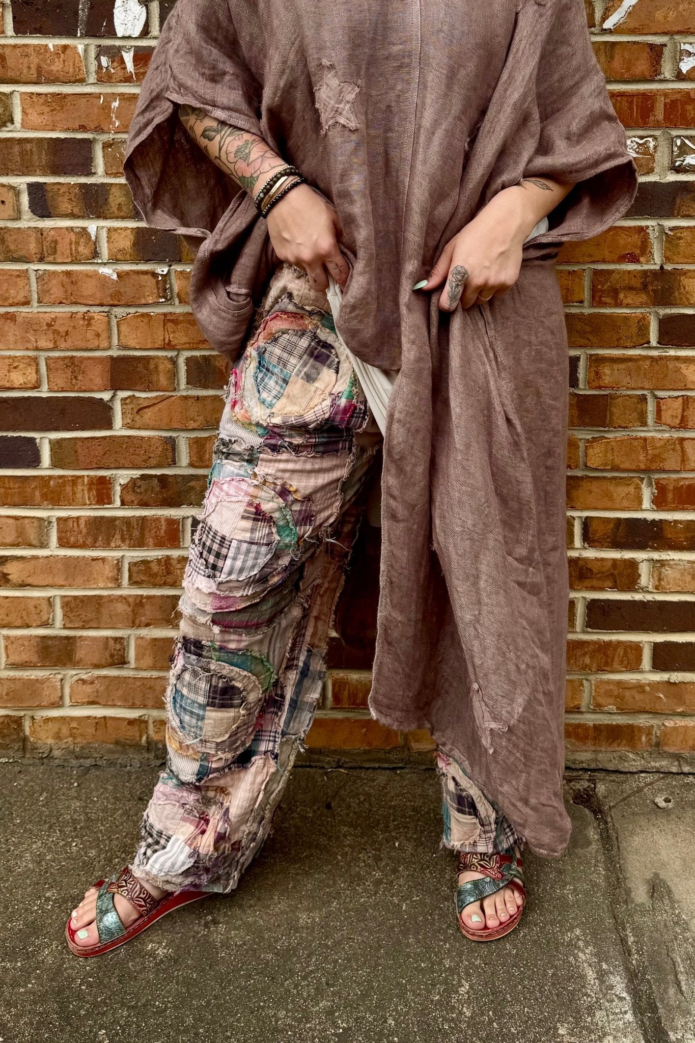 Peaceful Dreams Kaftan Top in Light Chocolate - ivyandlavyboutique Namsar