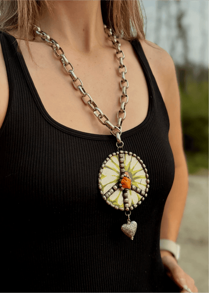 Peaceful Floral Vibes Necklace - ivyandlavyboutique Art by Amy