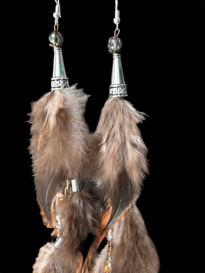 Peachy Tiered Fancy Feather Earrings - ivyandlavyboutique A Rare Bird Shop