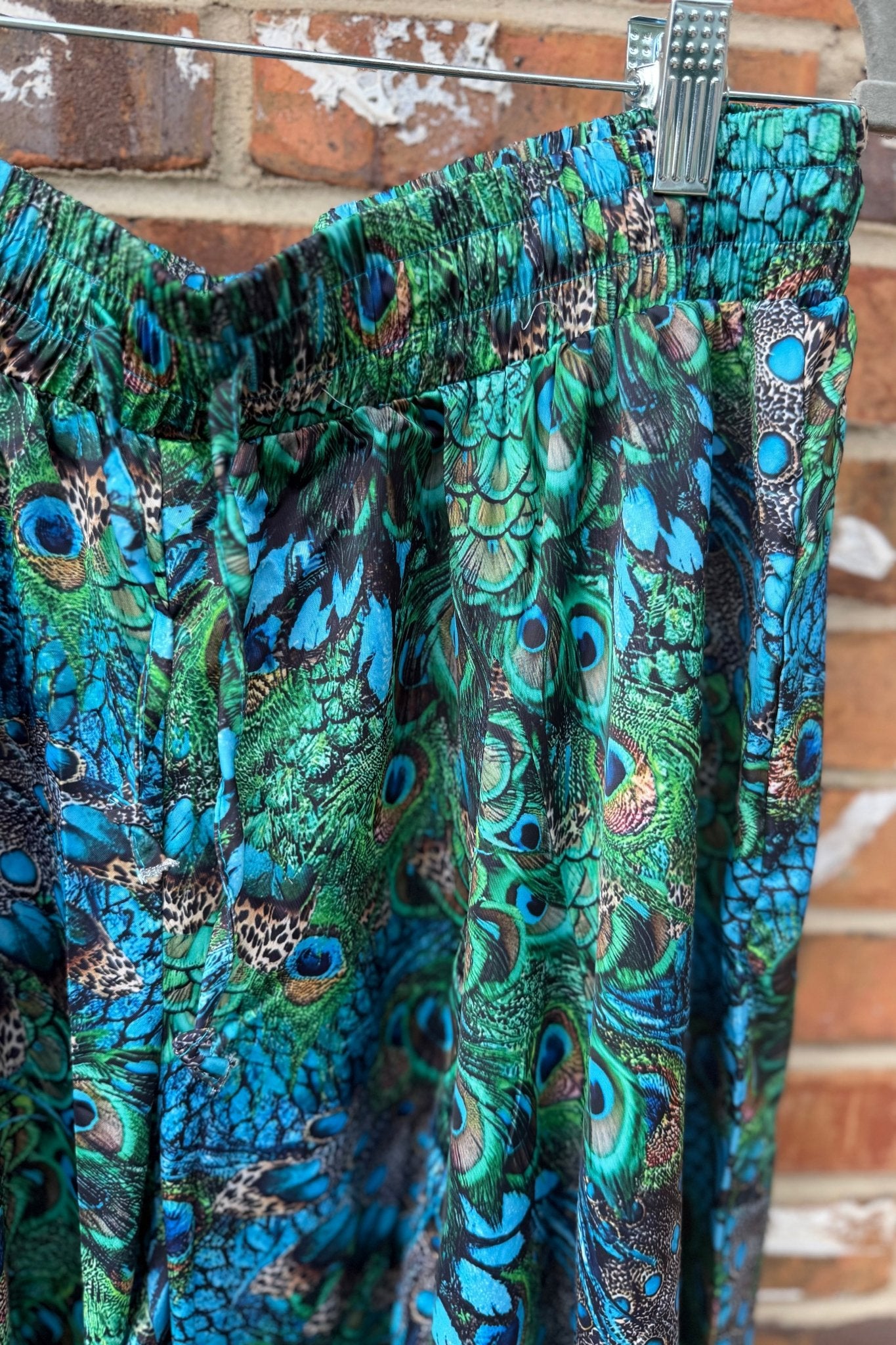 Peacock Blitz Wide Leg Pant - ivyandlavyboutique A Rare Bird Shop