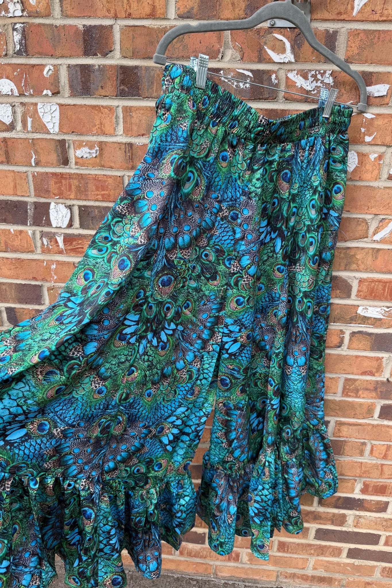 Peacock Blitz Wide Leg Pant - ivyandlavyboutique A Rare Bird Shop