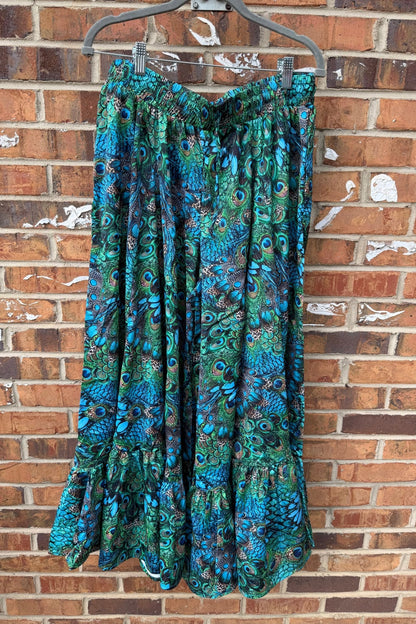 Peacock Blitz Wide Leg Pant - ivyandlavyboutique A Rare Bird Shop