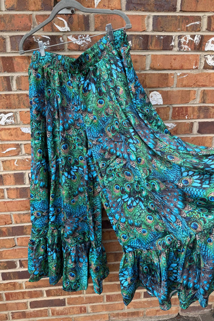 Peacock Blitz Wide Leg Pant - ivyandlavyboutique A Rare Bird Shop