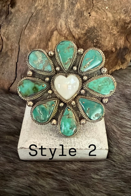 Pearl Heart In The Middle Ring - Boho Wanderlust Boutique Boho Wanderlust Boutique