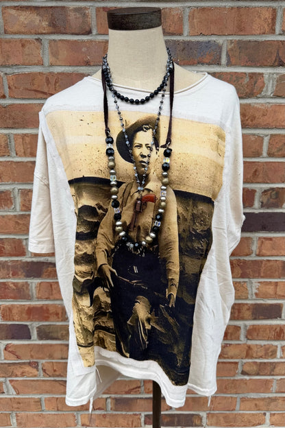 Pearl Heart Oversized Patchwork Tee - ivyandlavyboutique LeParisPetit by I Love Linen