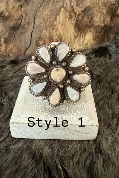 Pearl Small Flower Ring - Boho Wanderlust Boutique Boho Wanderlust Boutique