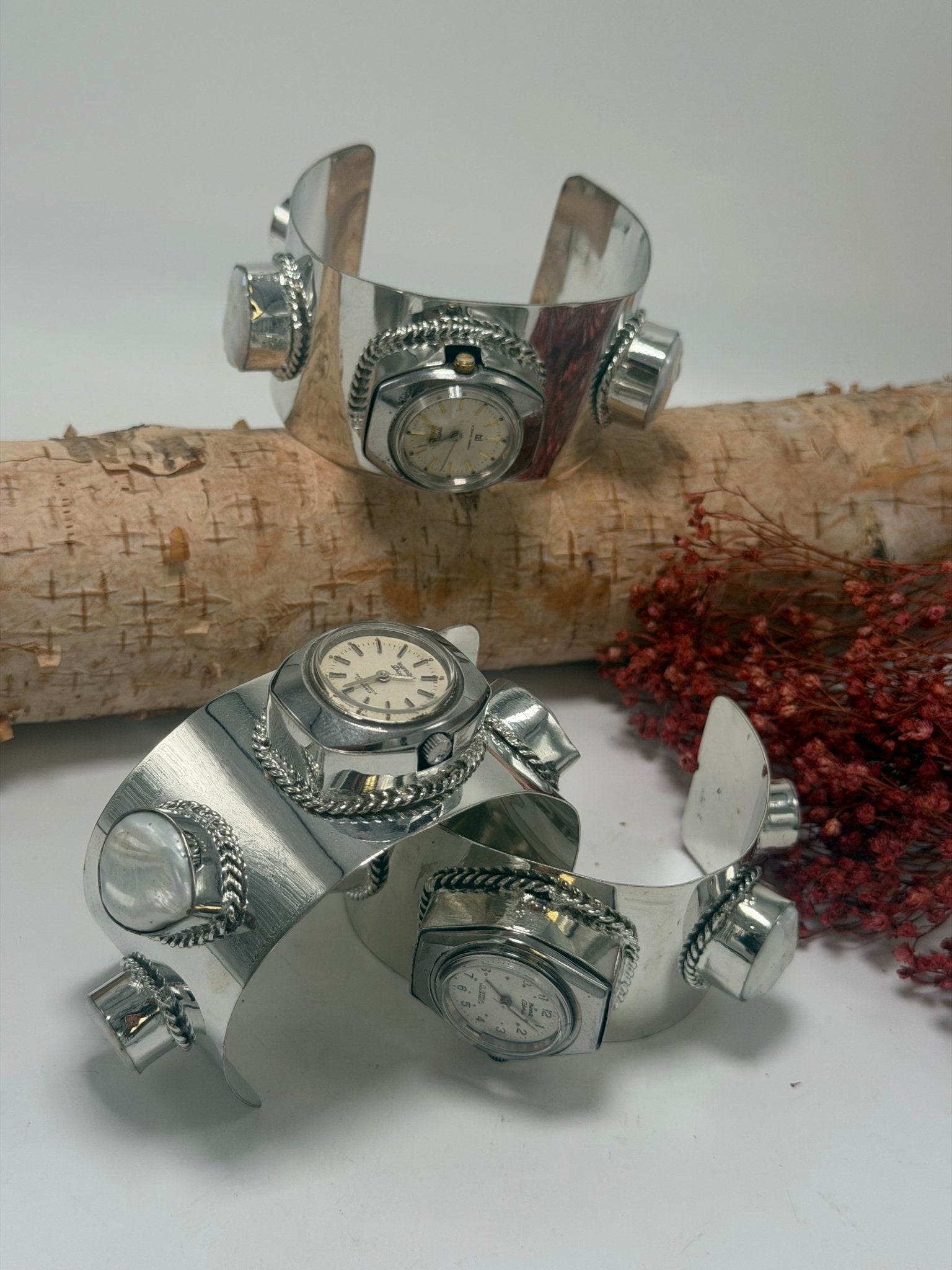 Pearl & Watch Cuff - ivyandlavyboutique ivyandlavyboutique