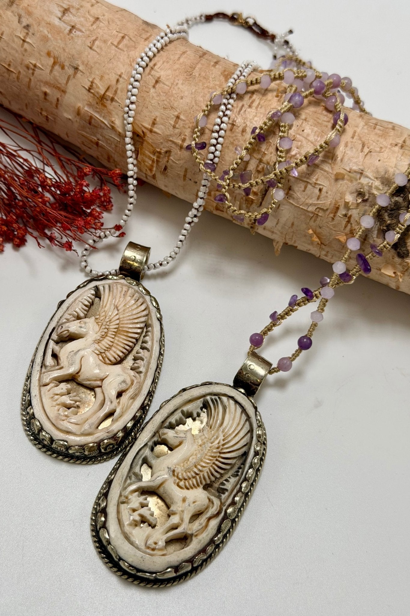 Pegasus Long Drop Necklace - ivyandlavyboutique ivyandlavyboutique