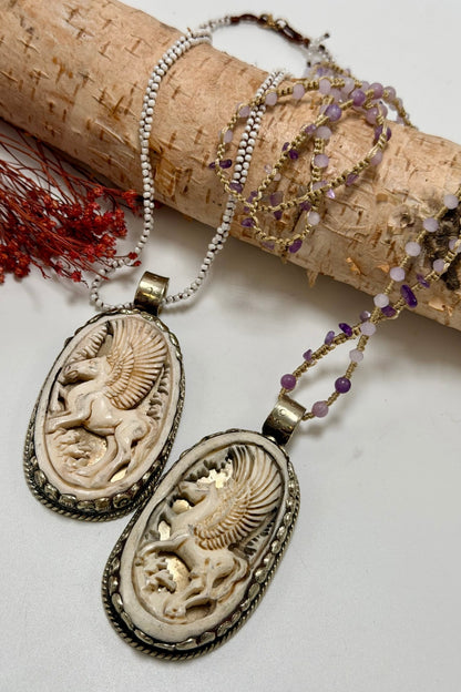Pegasus Long Drop Necklace - ivyandlavyboutique ivyandlavyboutique