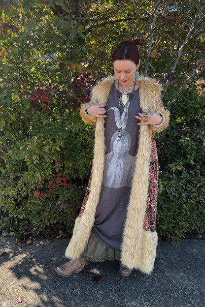 Penny Deluxe Byzantium Faux Fur Jacket - ivyandlavyboutique Jennafer Grace