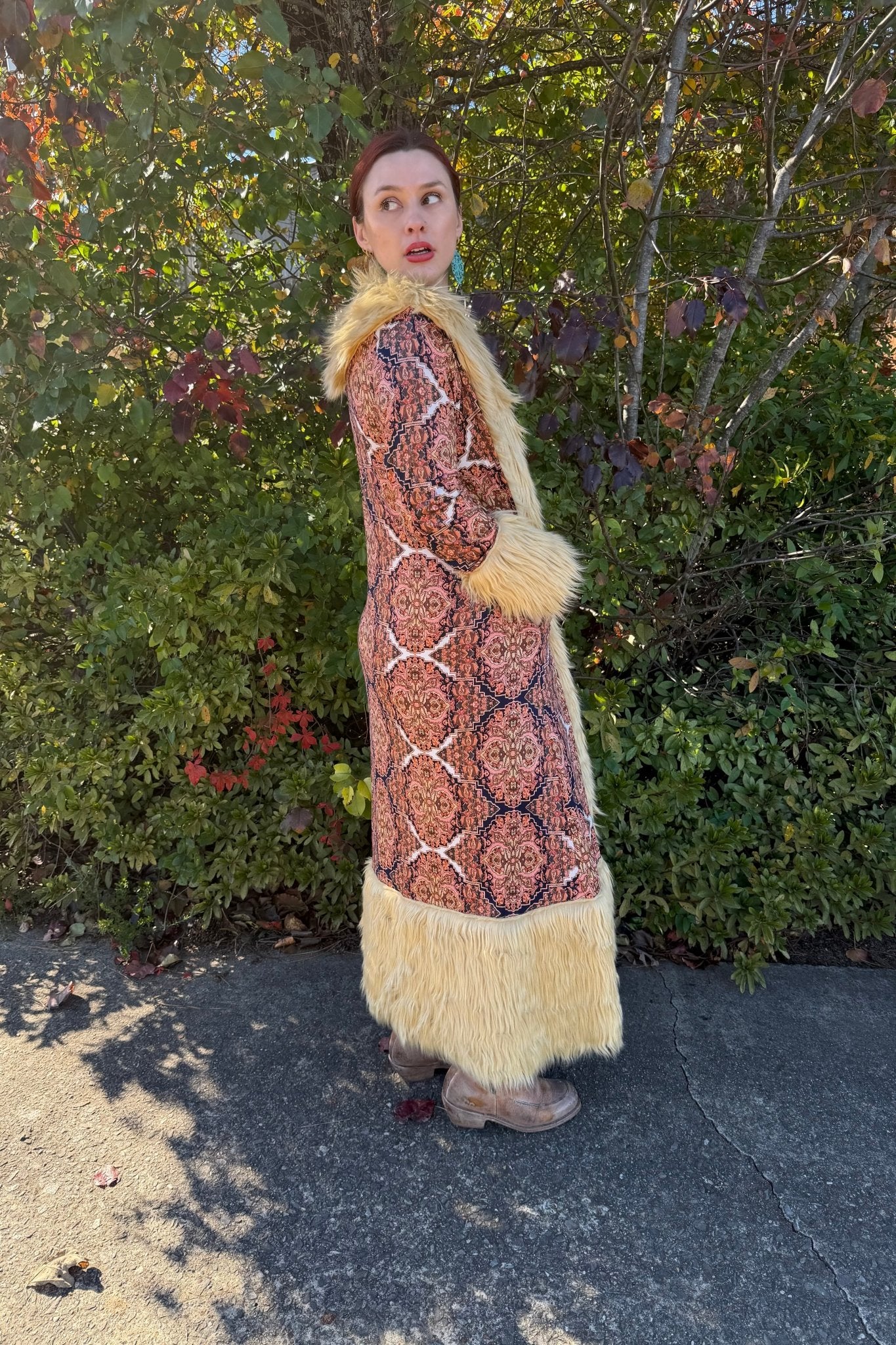 Penny Deluxe Byzantium Faux Fur Jacket - ivyandlavyboutique Jennafer Grace