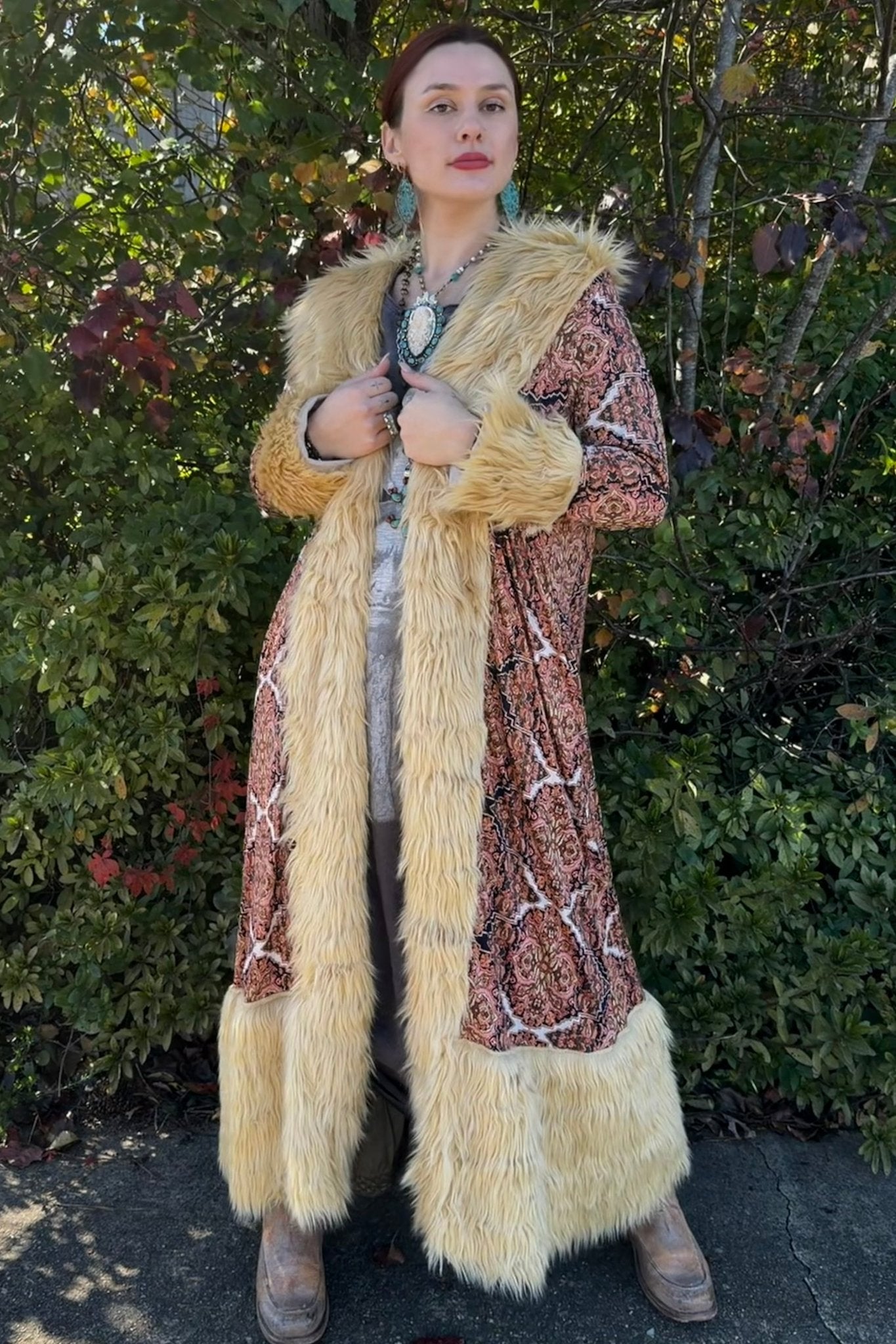 Penny Deluxe Byzantium Faux Fur Jacket - ivyandlavyboutique Jennafer Grace