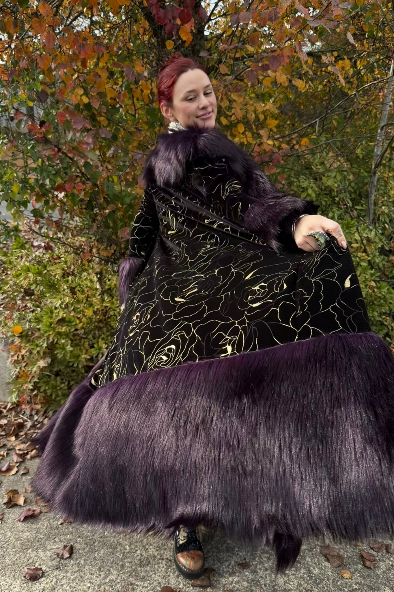 Penny Deluxe Le Lido Velvet Faux Fur Jacket - ivyandlavyboutique Jennafer Grace