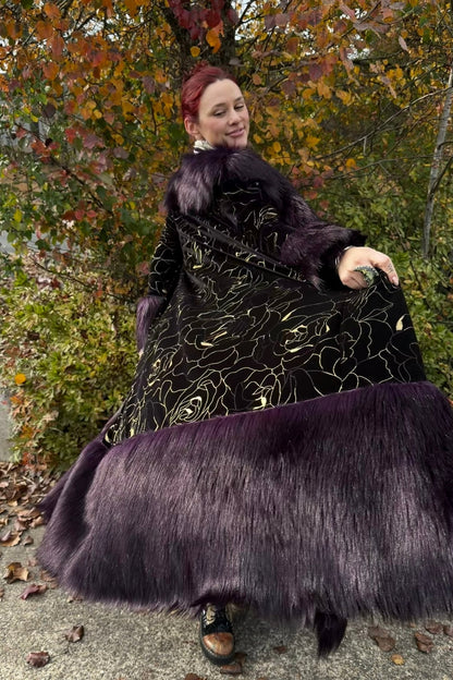 Penny Deluxe Le Lido Velvet Faux Fur Jacket - ivyandlavyboutique Jennafer Grace