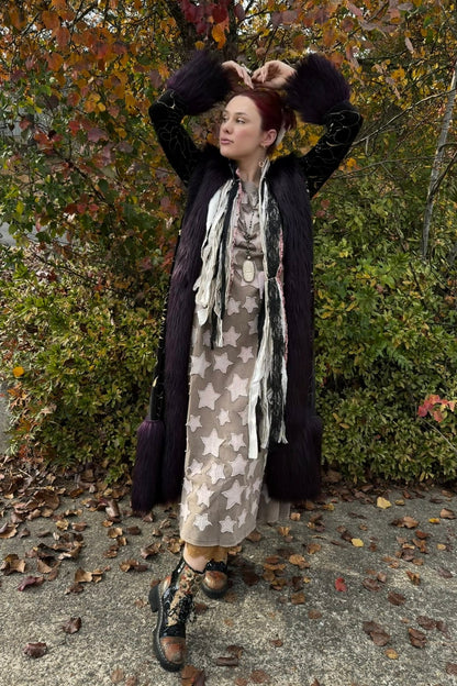 Penny Deluxe Le Lido Velvet Faux Fur Jacket - ivyandlavyboutique Jennafer Grace