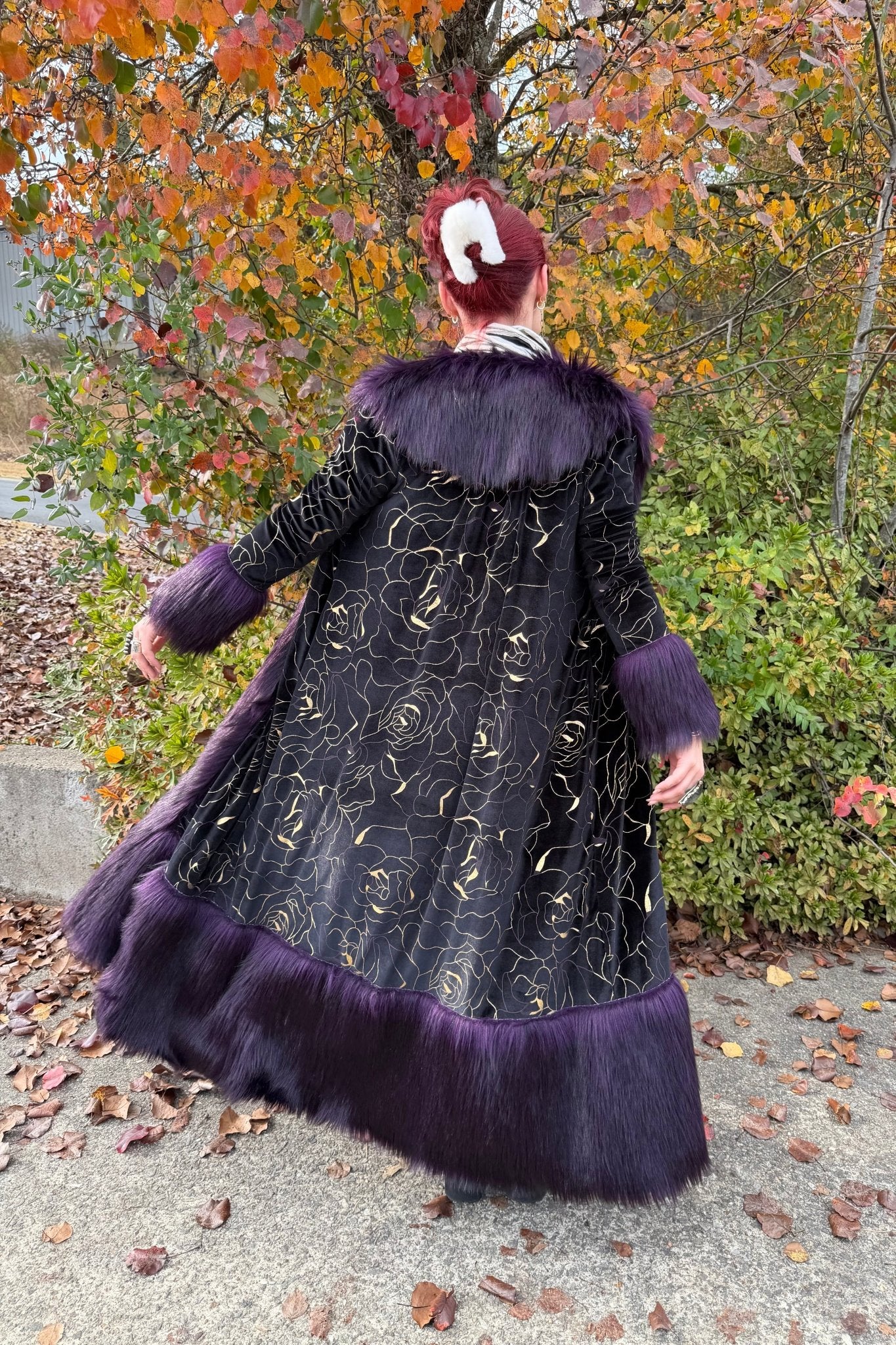 Penny Deluxe Le Lido Velvet Faux Fur Jacket - ivyandlavyboutique Jennafer Grace