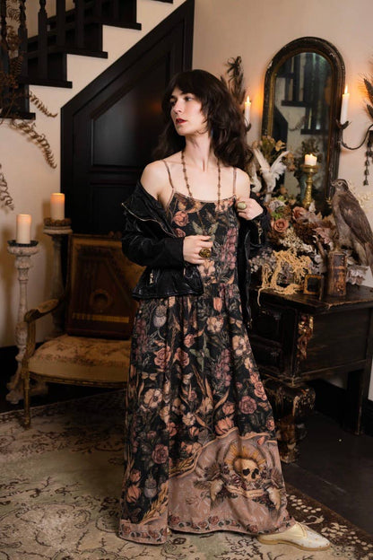 Peorder Ships In November Momento Bohéme Long Maxi Slip Dress w/ Starling & Skull - Boho Wanderlust Boutique Market of Stars (USA)