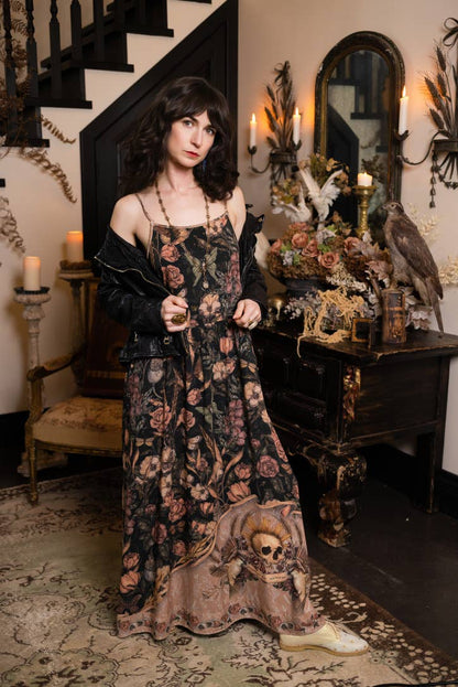 Peorder Ships In November Momento Bohéme Long Maxi Slip Dress w/ Starling & Skull - Boho Wanderlust Boutique Market of Stars (USA)