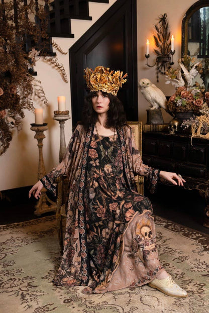 Peorder Ships In November Momento Bohéme Long Maxi Slip Dress w/ Starling & Skull - Boho Wanderlust Boutique Market of Stars (USA)