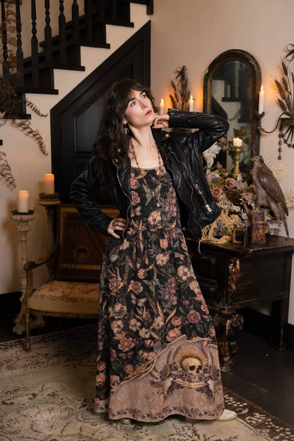Peorder Ships In November Momento Bohéme Long Maxi Slip Dress w/ Starling & Skull - Boho Wanderlust Boutique Market of Stars (USA)