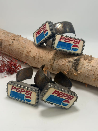 Pepsi Domino Cuff Bracelet - ivyandlavyboutique ivyandlavyboutique