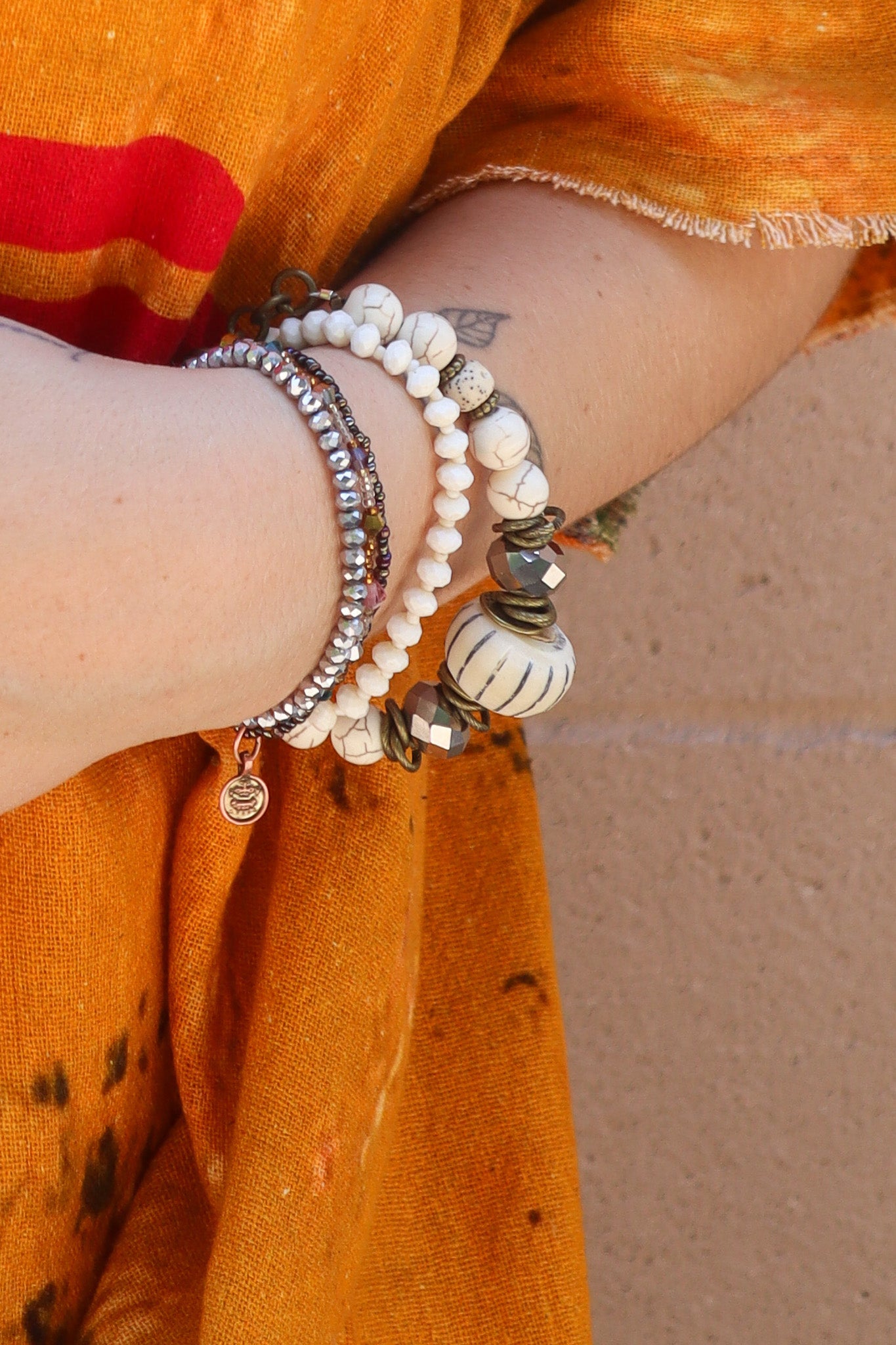 Pewter Metallic Natural Bracelet - ivyandlavyboutique Scooples Jewelry