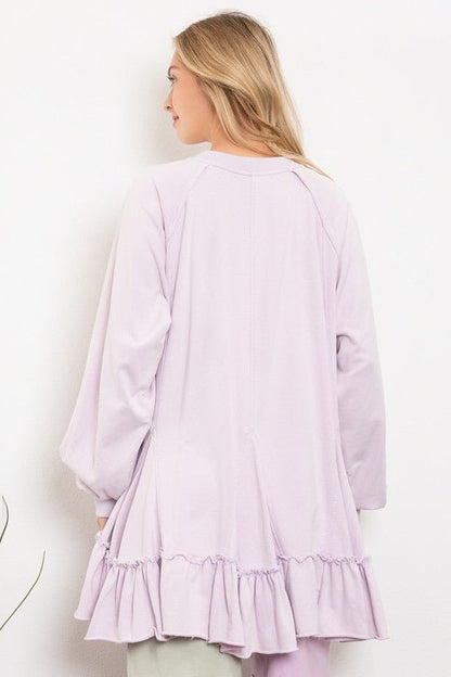 Picnic Trace Tunic Top - ivyandlavyboutique Blue Velvet
