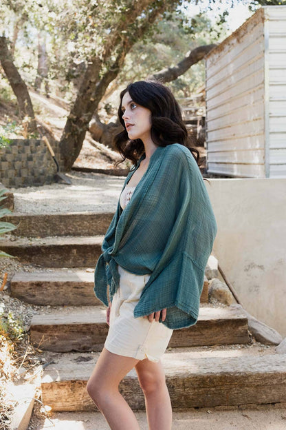 Pine Boho Chic Kimono Wrap - Flowy Sleeves & Lightweight - ivyandlavyboutique Leto Accessories