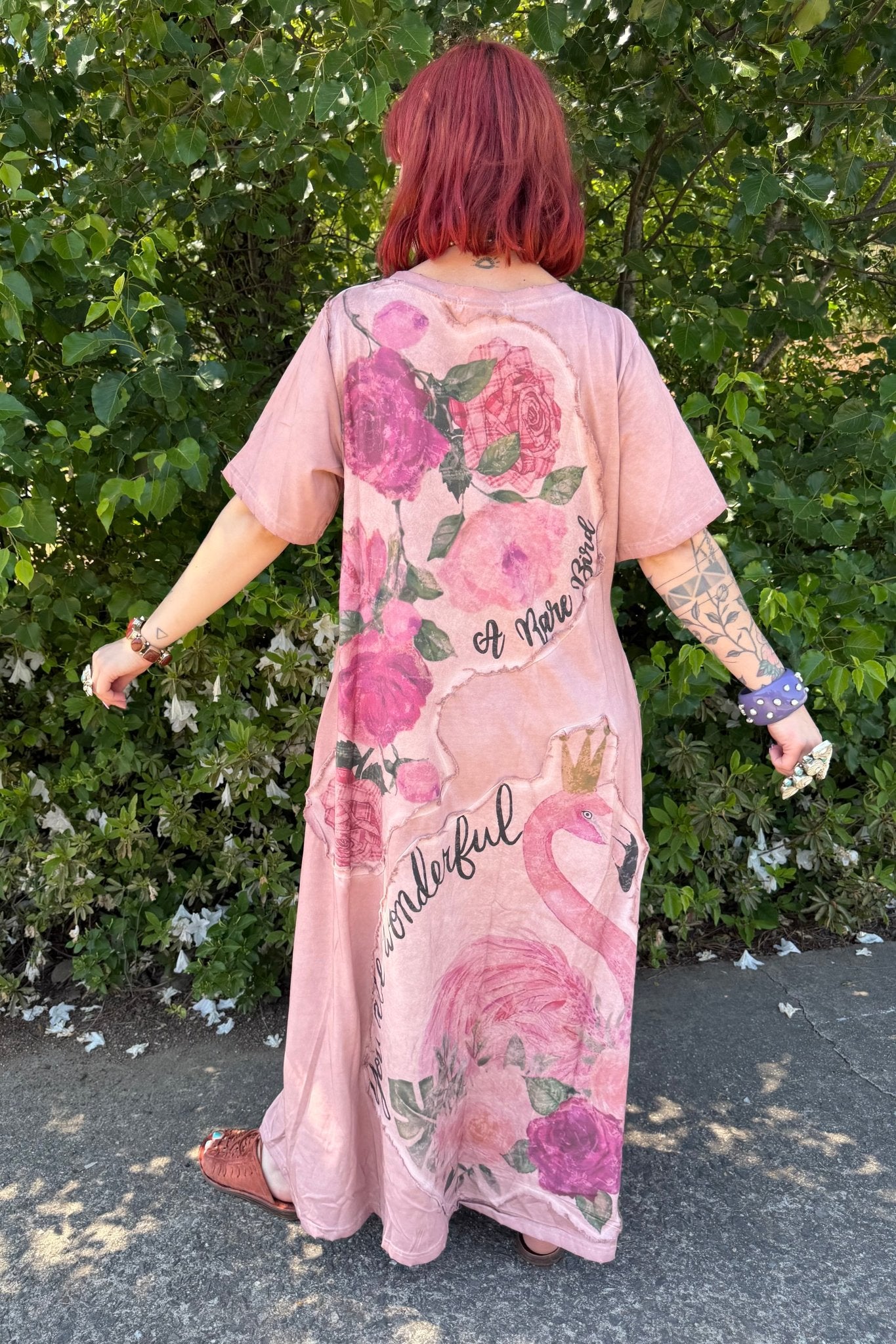 Pink Flamingo T-shirt Dress - ivyandlavyboutique A Rare Bird Shop