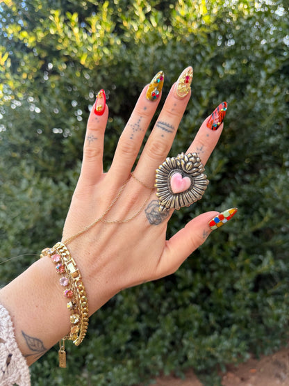 Pink Heart on Fire - Boho Wanderlust Boutique Boho Wanderlust Boutique