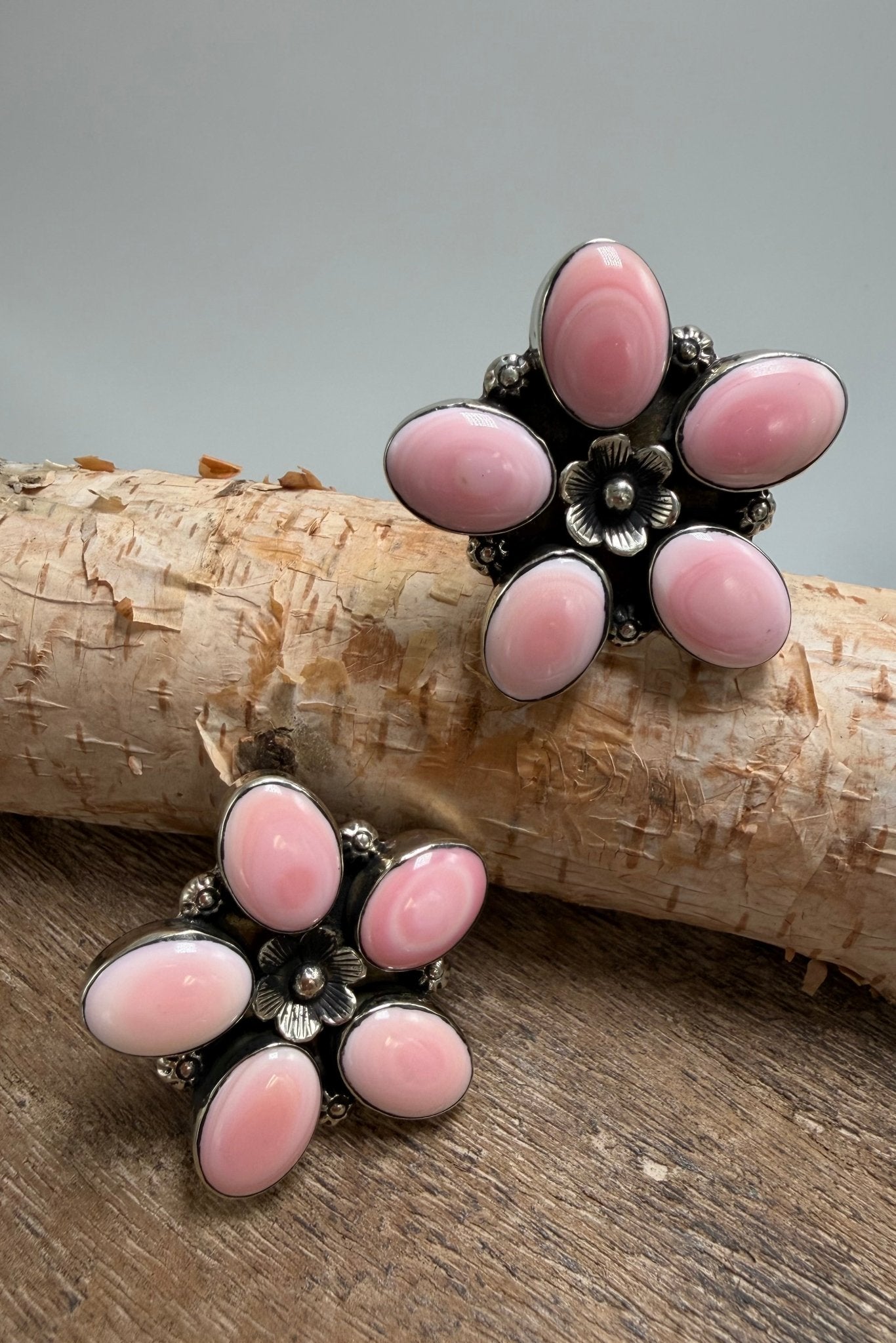 Pink Opal Flower Ring - ivyandlavyboutique ivyandlavyboutique