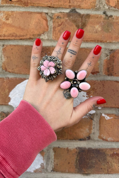 Pink Shades Flower Ring - ivyandlavyboutique ivyandlavyboutique