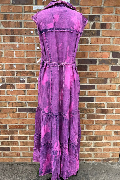 Pinky Pie Button Down Vest Dress - ivyandlavyboutique A Rare Bird Shop
