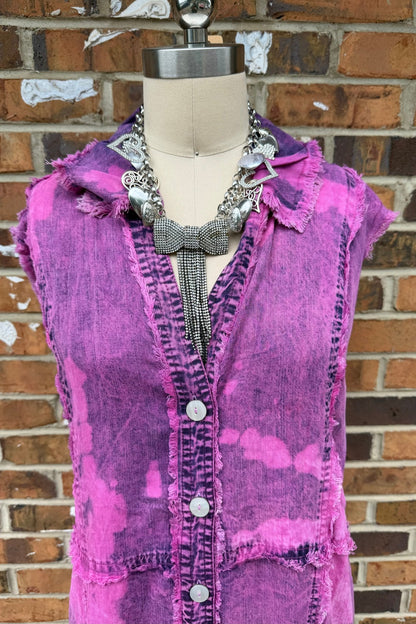 Pinky Pie Button Down Vest Dress - ivyandlavyboutique A Rare Bird Shop