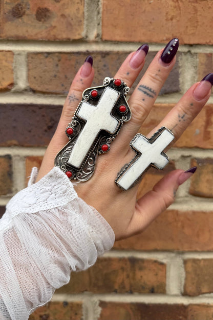 Plain Cross Ring - ivyandlavyboutique ivyandlavyboutique