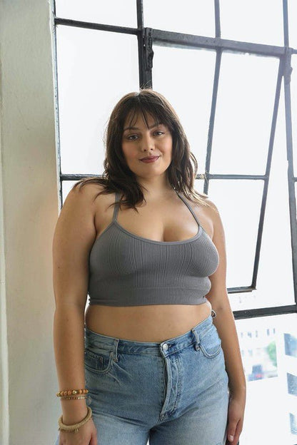 Plus Size Tattoo Mesh Racerback Bralette - ivyandlavyboutique Leto Accessories