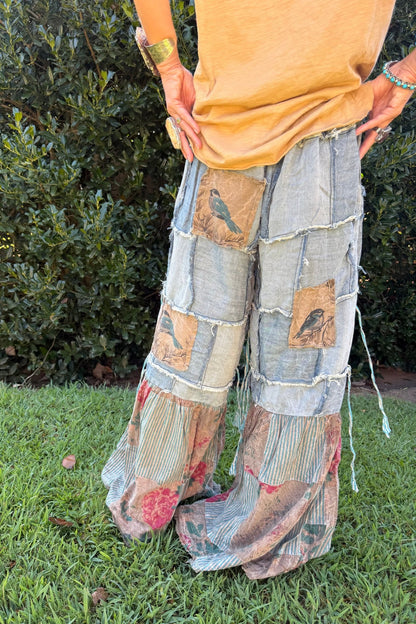 Pocket Full Of Birds Pant - ivyandlavyboutique A Rare Bird Shop