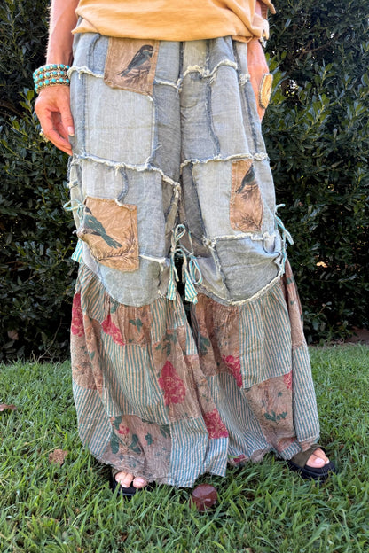 Pocket Full Of Birds Pant - ivyandlavyboutique A Rare Bird Shop