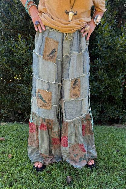 Pocket Full Of Birds Pant - ivyandlavyboutique A Rare Bird Shop