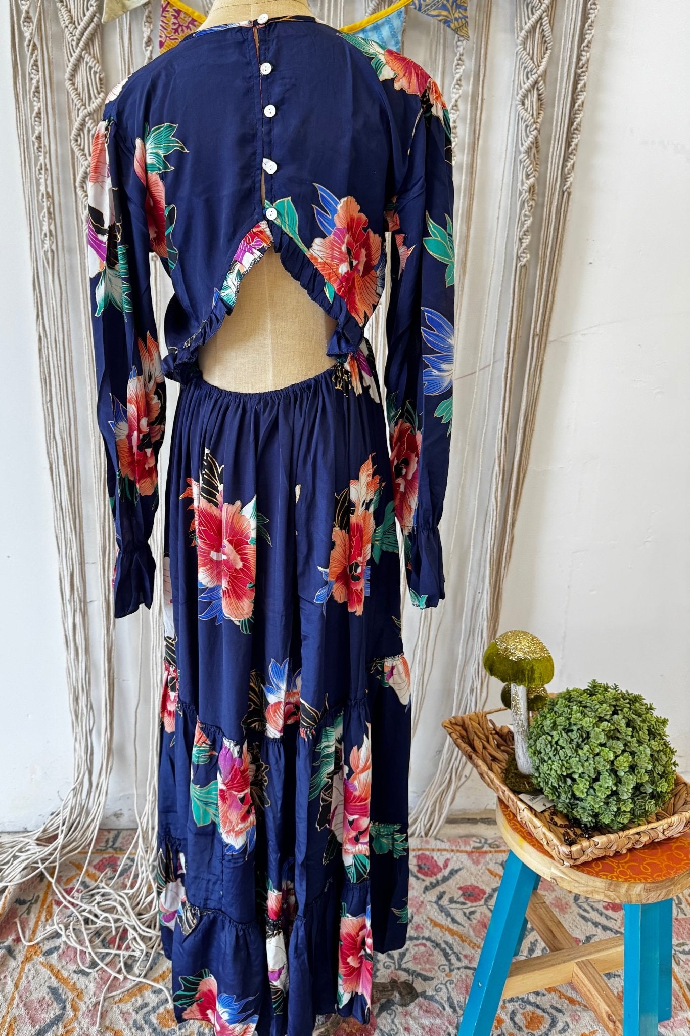 Poly Silk Button Back Dress Combo A - ivyandlavyboutique Karma Highway