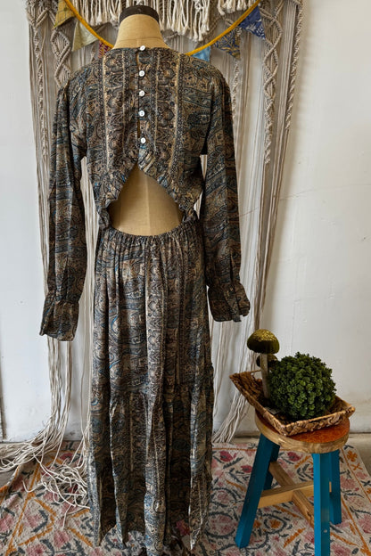 Poly Silk Button Back Dress Combo B - ivyandlavyboutique Karma Highway