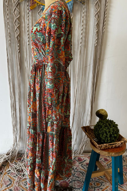 Poly Silk Button Back Dress Combo C - ivyandlavyboutique Karma Highway