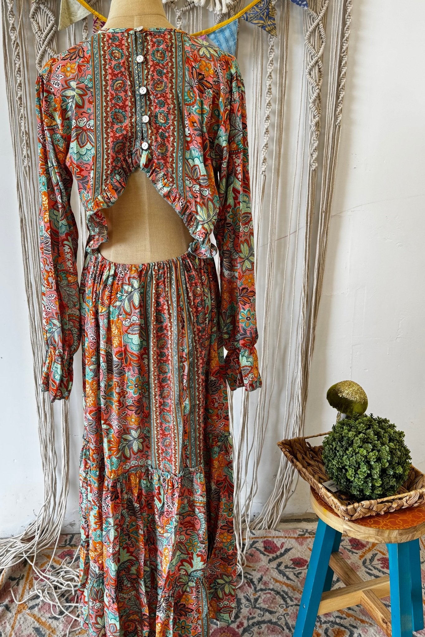 Poly Silk Button Back Dress Combo C - ivyandlavyboutique Karma Highway