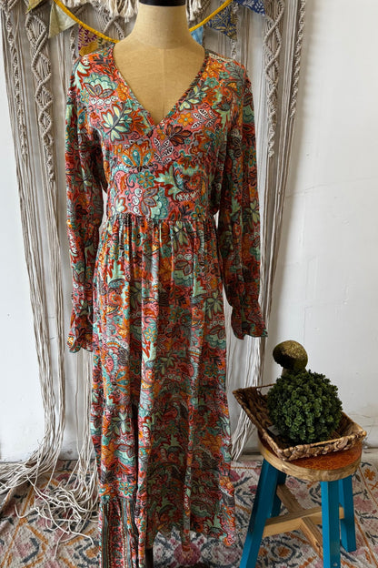 Poly Silk Button Back Dress Combo C - ivyandlavyboutique Karma Highway