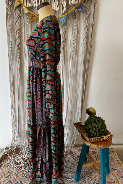 Poly Silk Button Back Dress Combo D - ivyandlavyboutique Karma Highway