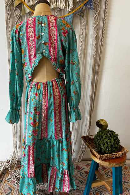 Poly Silk Button Back Dress Combo E - ivyandlavyboutique Karma Highway