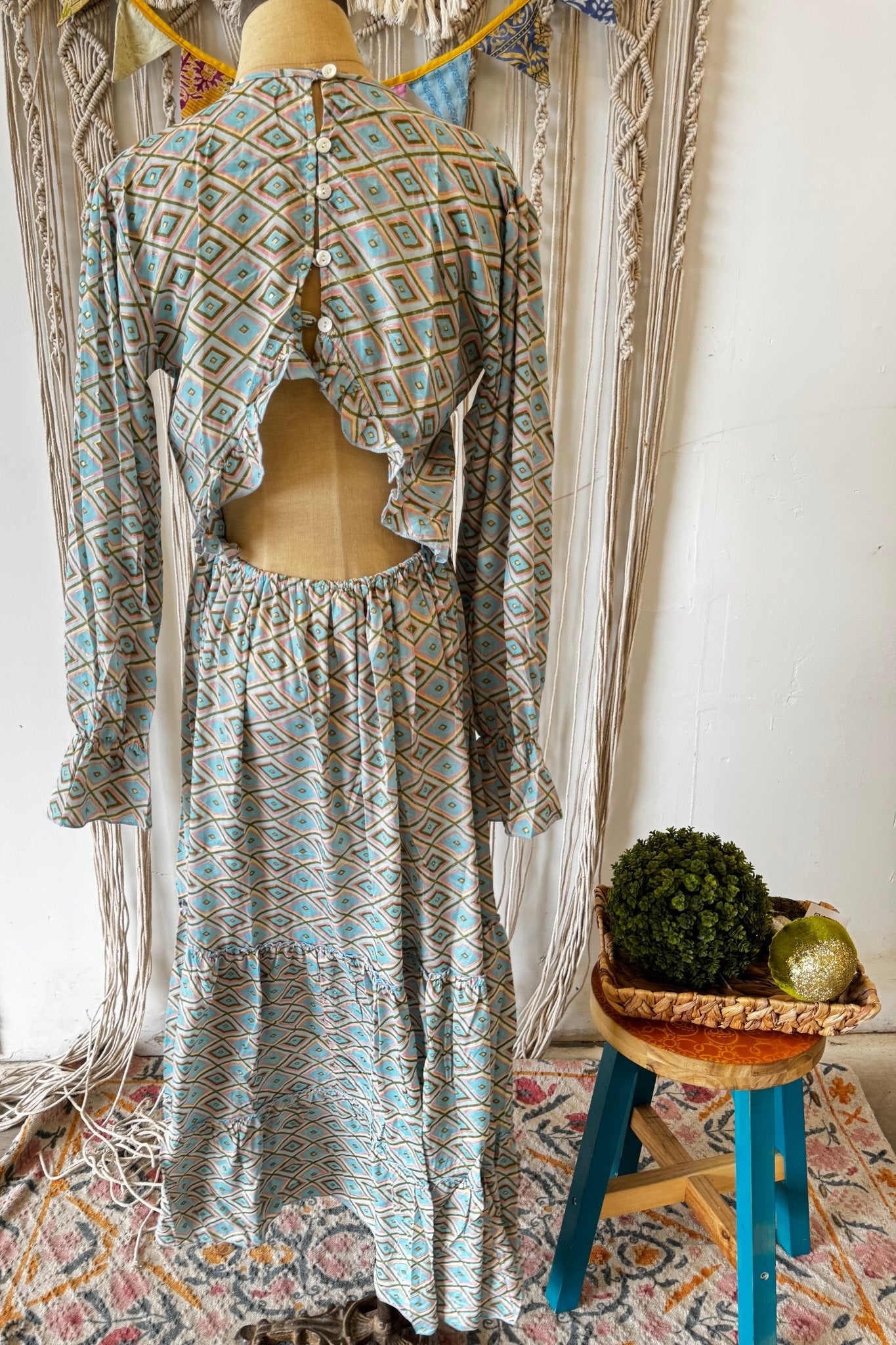 Poly Silk Button Back Dress Combo F - ivyandlavyboutique Karma Highway