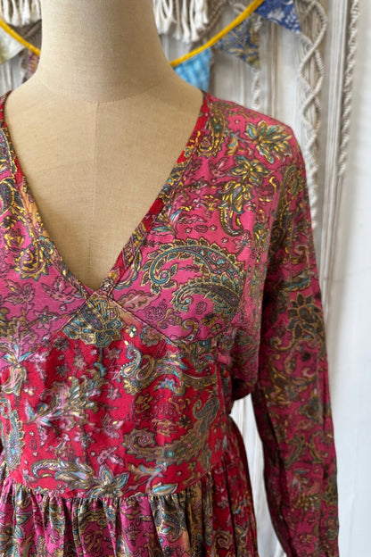 Poly Silk Button Back Dress Combo H - ivyandlavyboutique Karma Highway