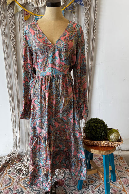 Poly Silk Button Back Dress Combo I - ivyandlavyboutique Karma Highway