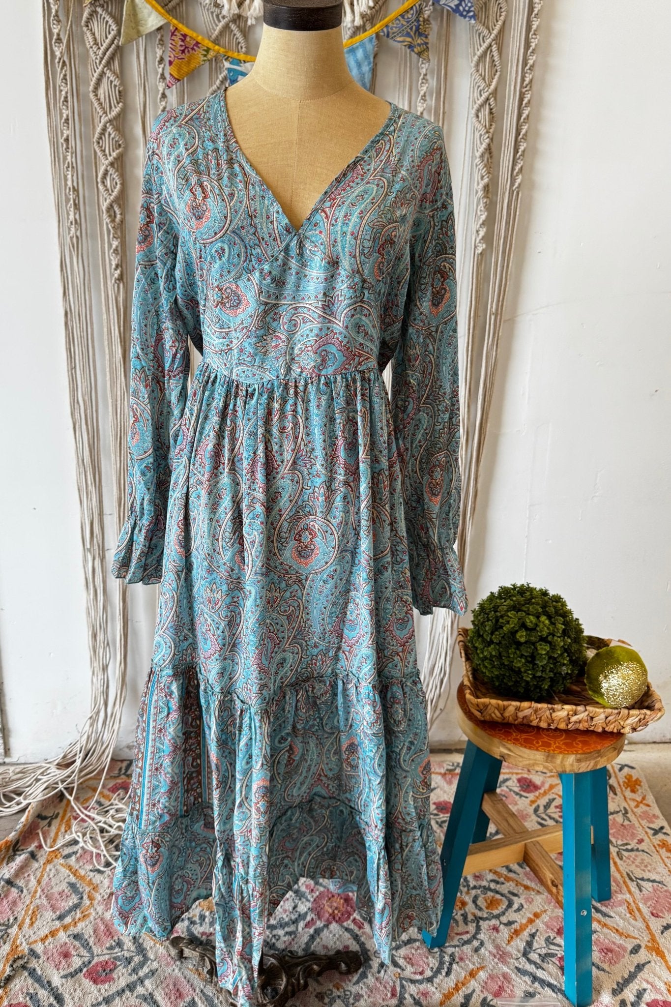 Poly Silk Button Back Dress Combo J - ivyandlavyboutique Karma Highway